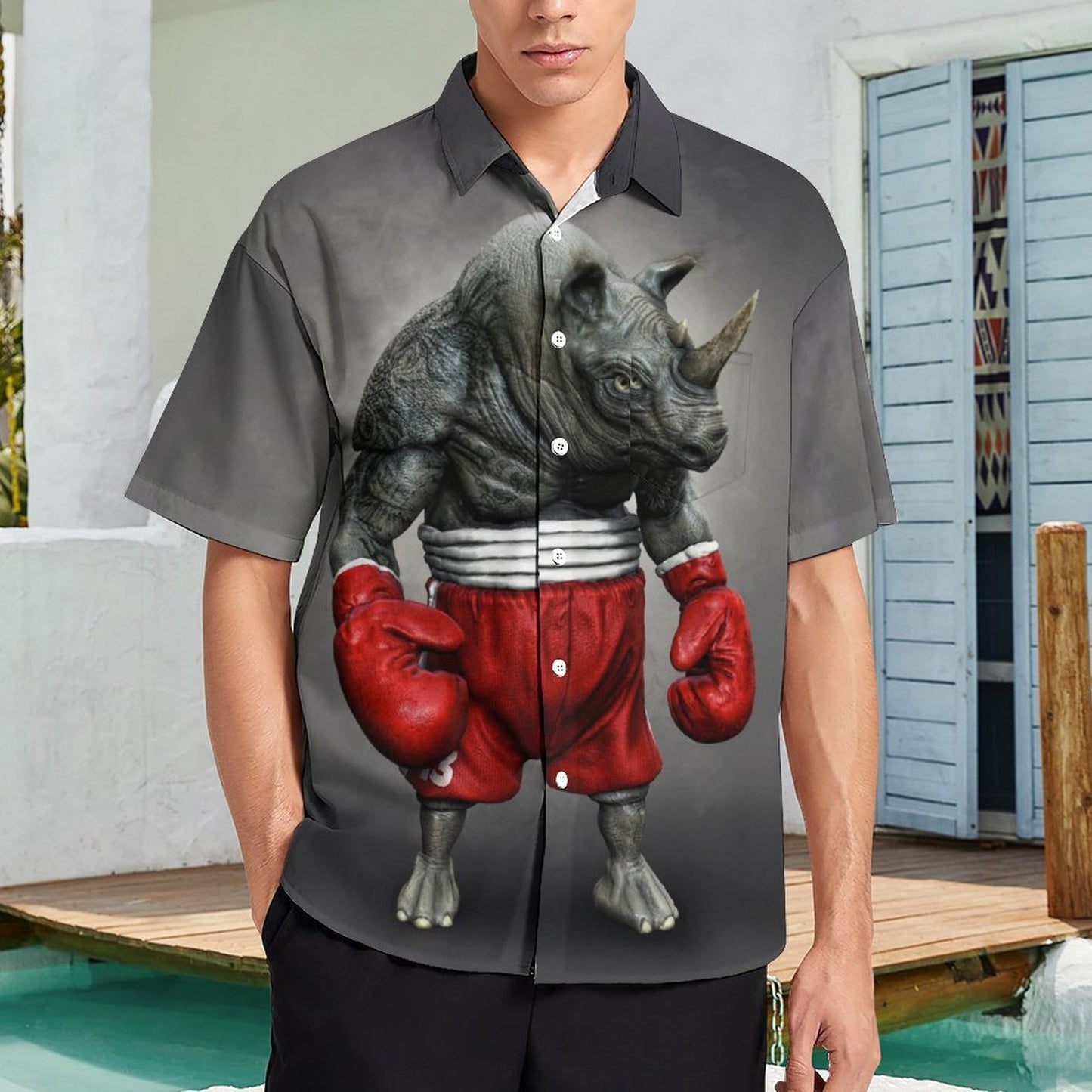 Men's Hawaiian Casual Short Sleeve Shirt 2306103347