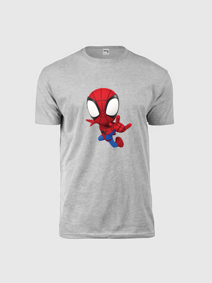 Men's Casual Spider-Man Printed Round Neck Short Sleeve T-Shirt