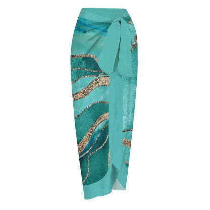 Casual Printed One-Piece Swimsuit And Cover Up 2305102699