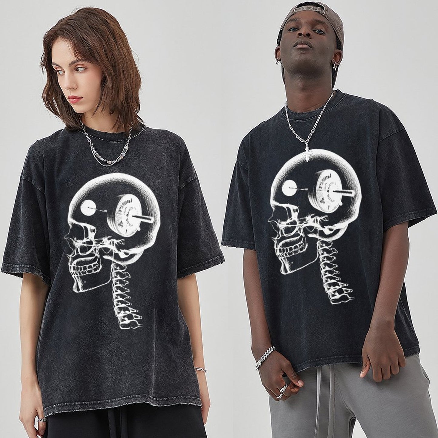 Unisex Vintage Solid Wash T-Shirts 2305104081