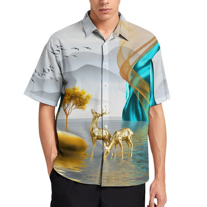 Men's Hawaiian Casual Short Sleeve Shirt 2306105440