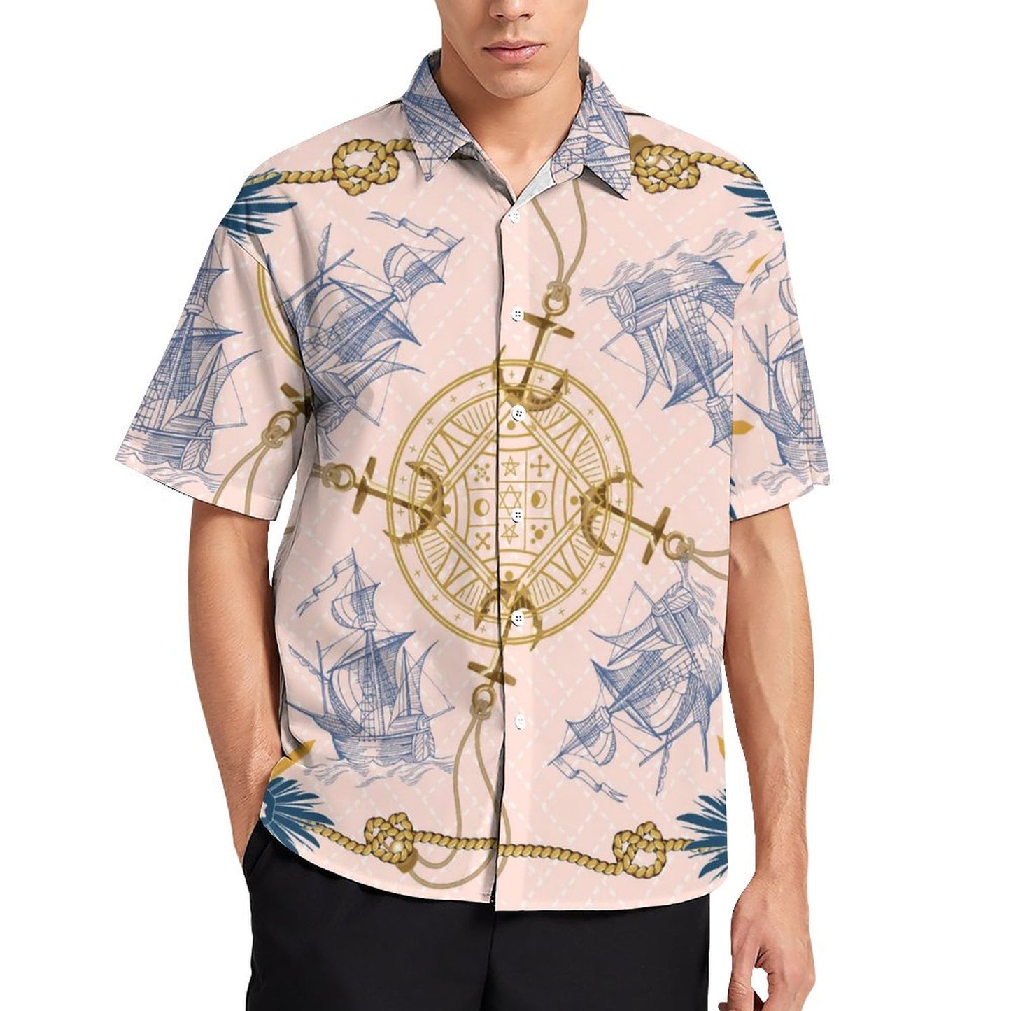 Men's Fashion Casual Printed Short Sleeve Shirts 2306101351