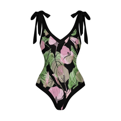 Casual Printed One-Piece Swimsuit And Cover Up 2305102413