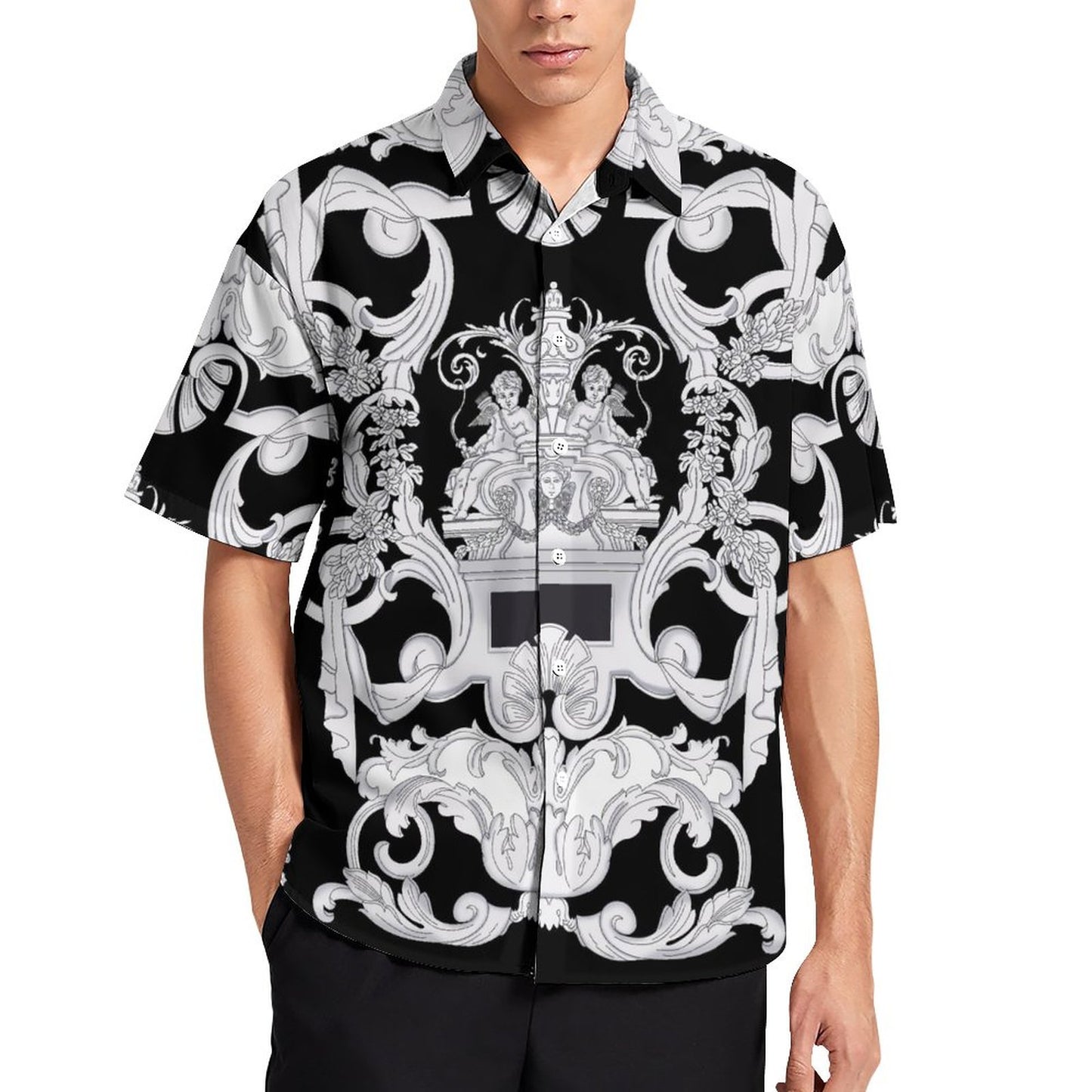 Men's Fashion Casual Printed Short Sleeve Shirts 2306100019
