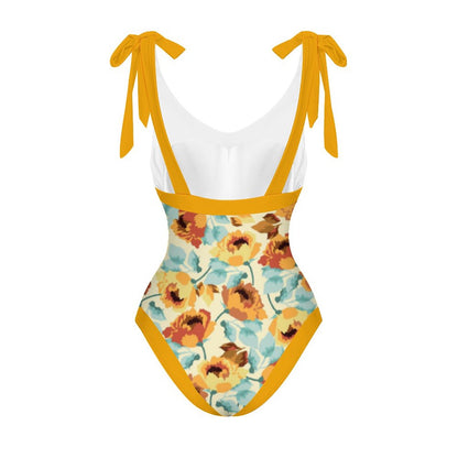 Casual Printed One-Piece Swimsuit And Cover Up 2305102395
