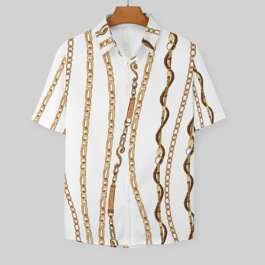 Men's Fashion Casual Printed Short Sleeve Shirts 2306100787
