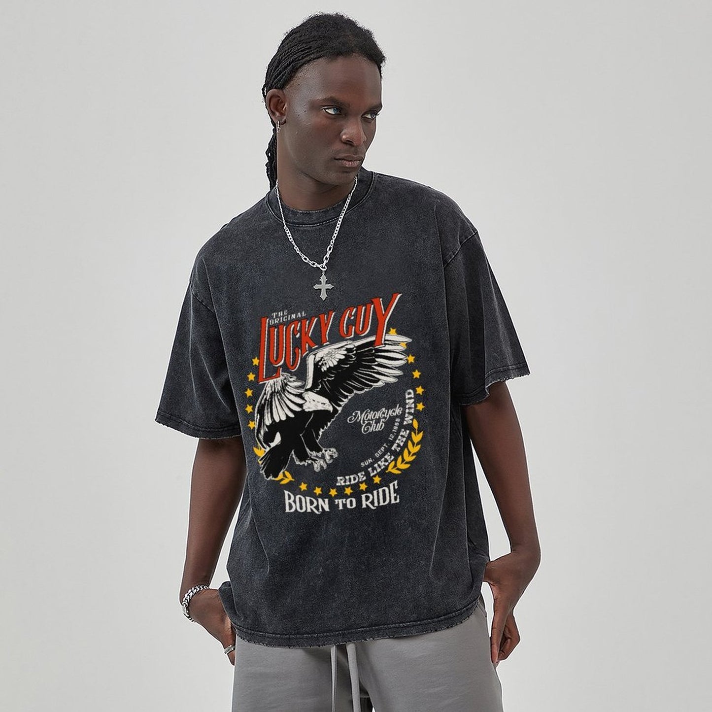 Unisex Vintage Solid Wash T-Shirts 2305102652