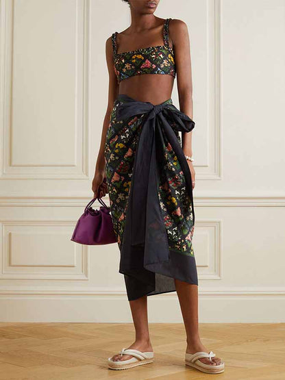 Floral Print Bikini and Cover Up