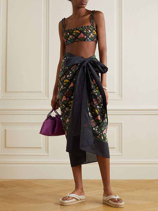 Floral Print Bikini and Cover Up