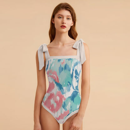 Fashion Printed One Piece Swimsuit And Cover Up 2305106054