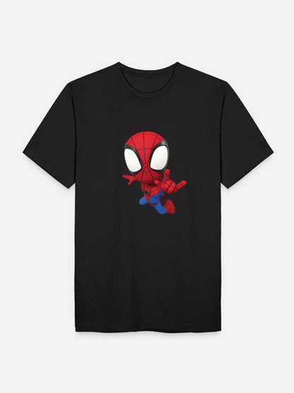Men's Casual Spider-Man Printed Round Neck Short Sleeve T-Shirt