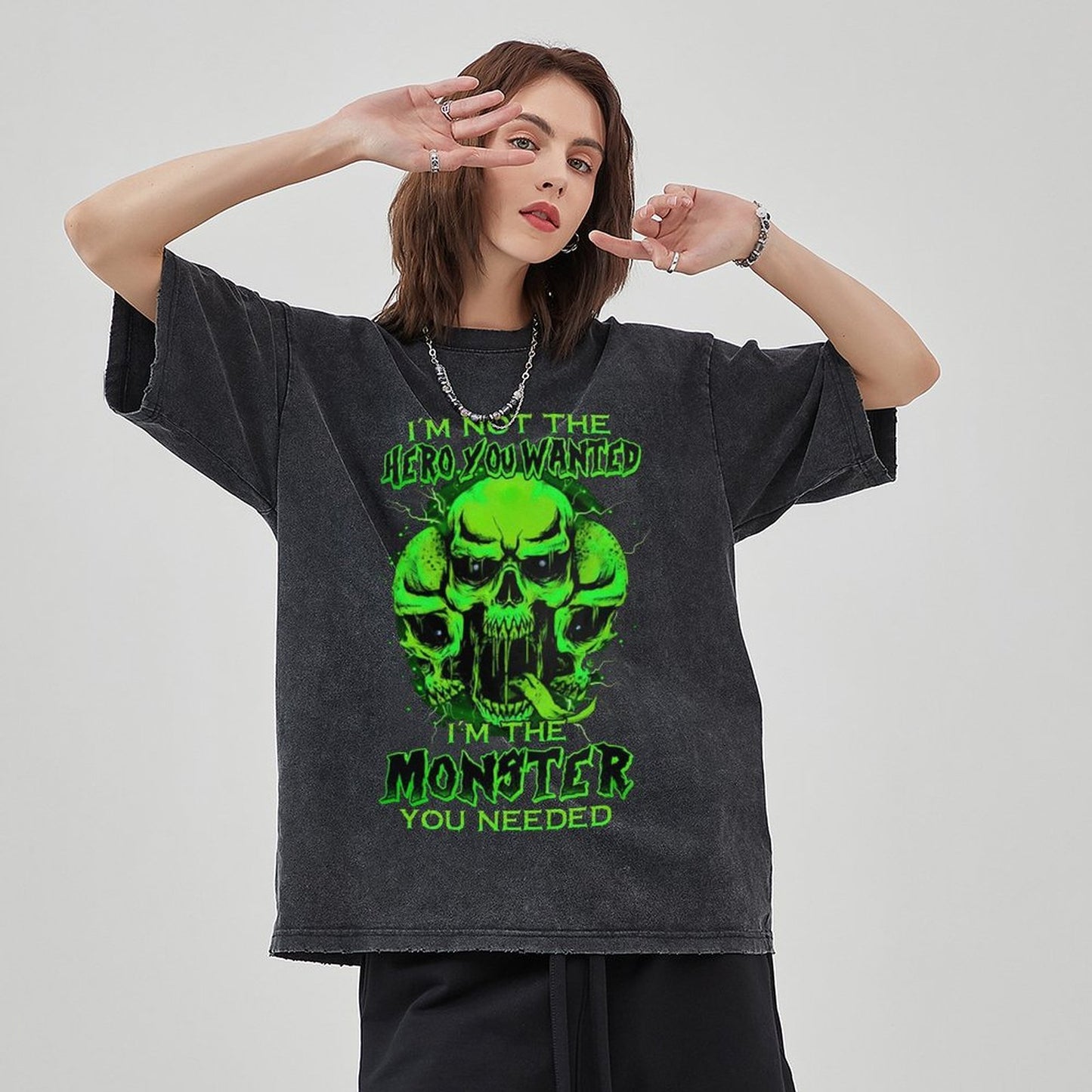 Unisex Vintage Solid Wash T-Shirts 2305104096