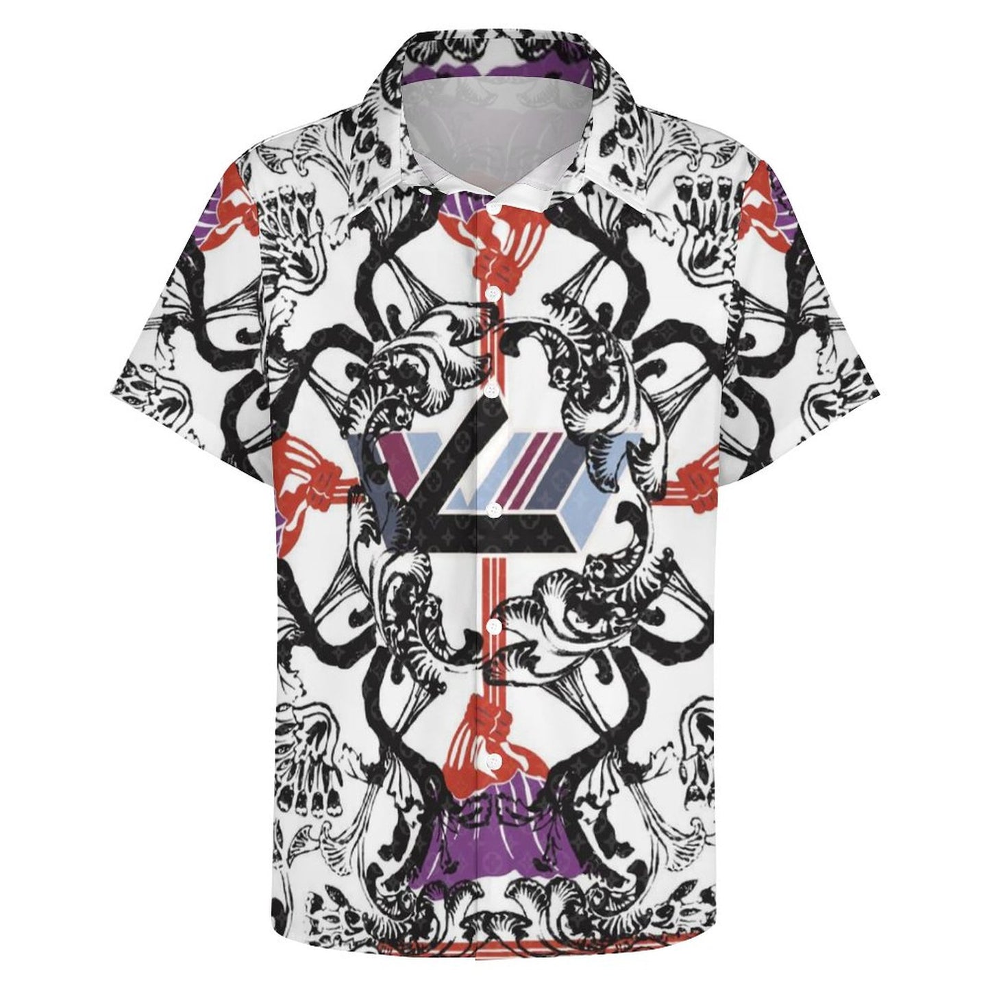 Men's Fashion Casual Printed Short Sleeve Shirts 2306101356