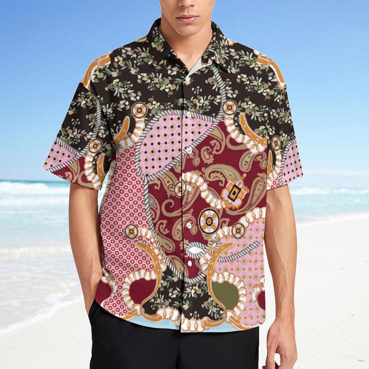 Men's Fashion Casual Printed Short Sleeve Shirts 2306100948