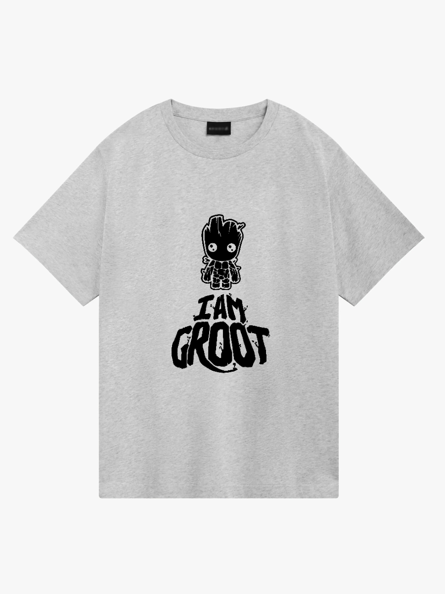 Women's Casual Groot Marvel Printed Round Neck Short Sleeve T-Shirt