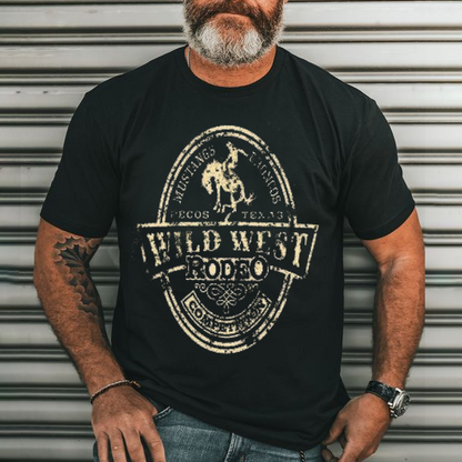 Wild West Rodeo Men's Casual Printed T-Shirt