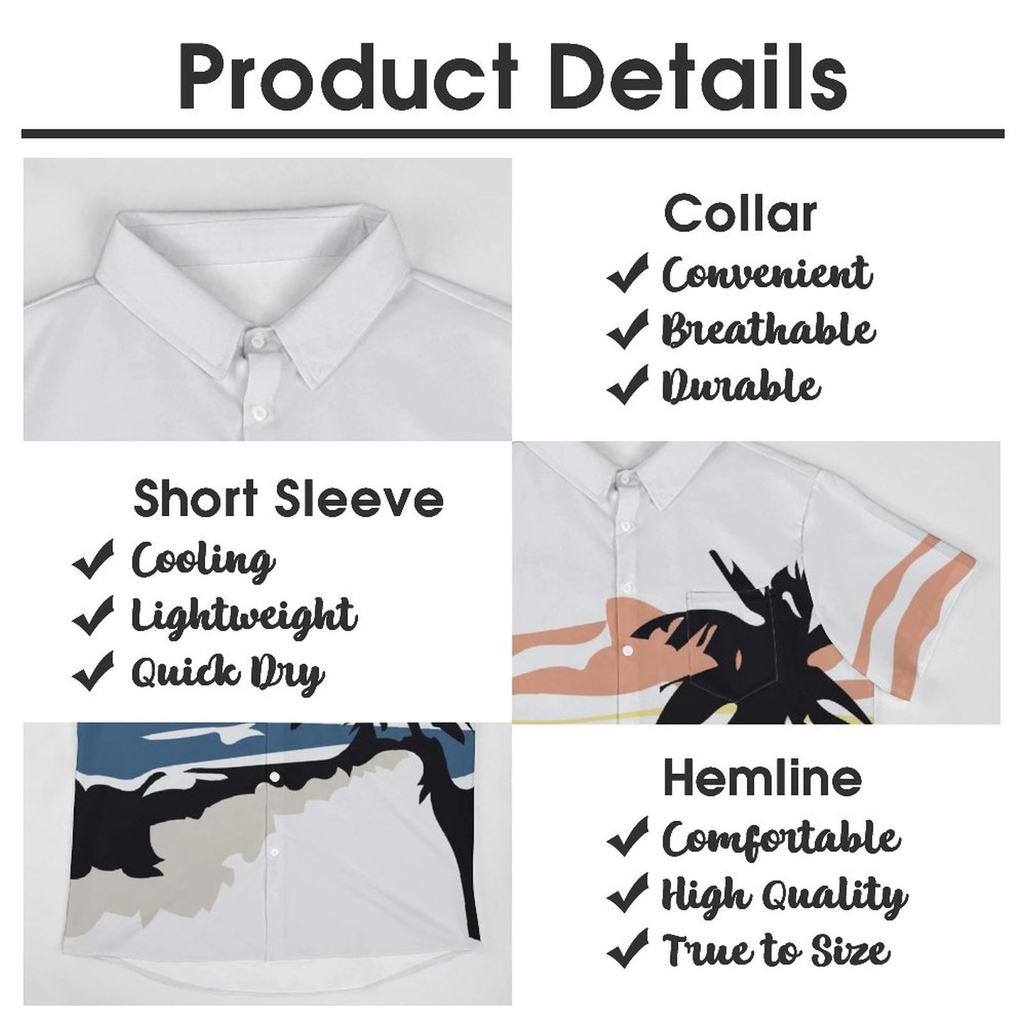 Men's Hawaiian Casual Short Sleeve Shirt 2306105174
