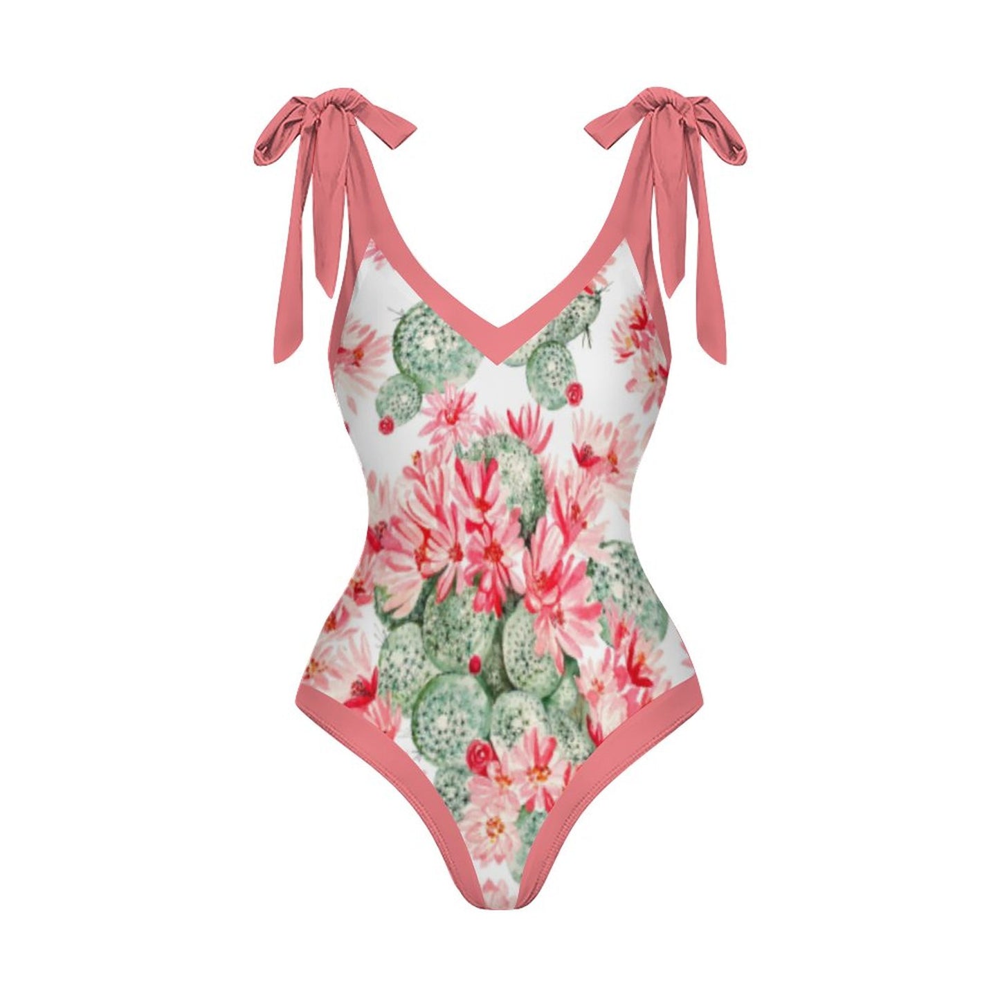 Casual Printed One-Piece Swimsuit And Cover Up 2305102886