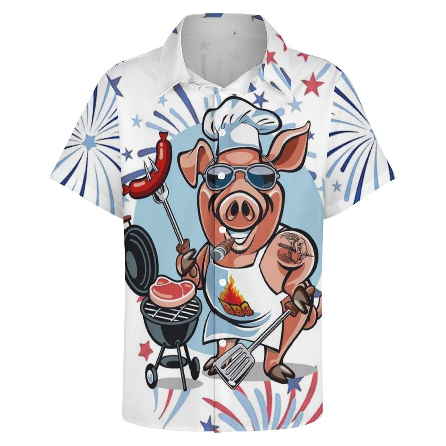 Men's Fashion Casual Printed Short Sleeve Shirts 2306100919