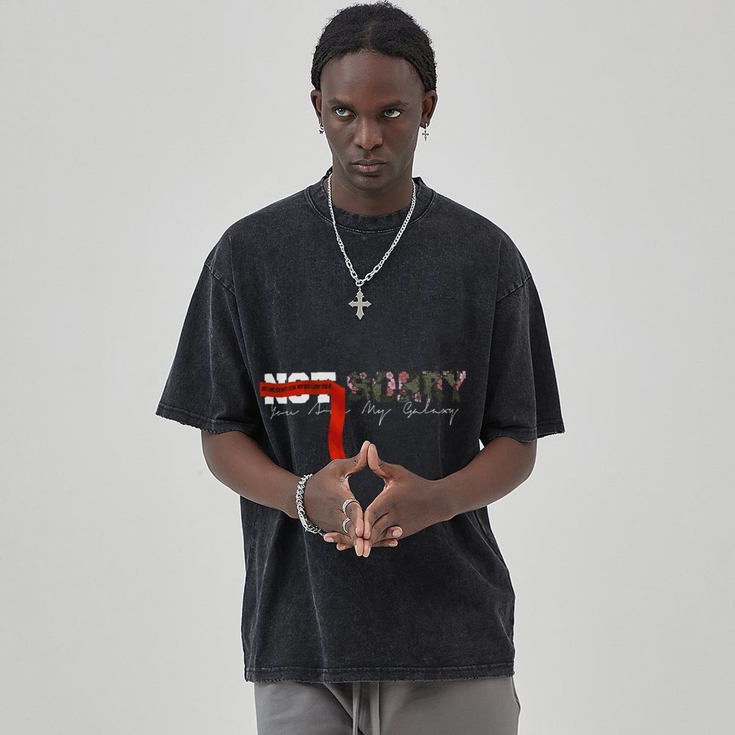 Unisex Vintage Solid Wash T-Shirts 2305102849