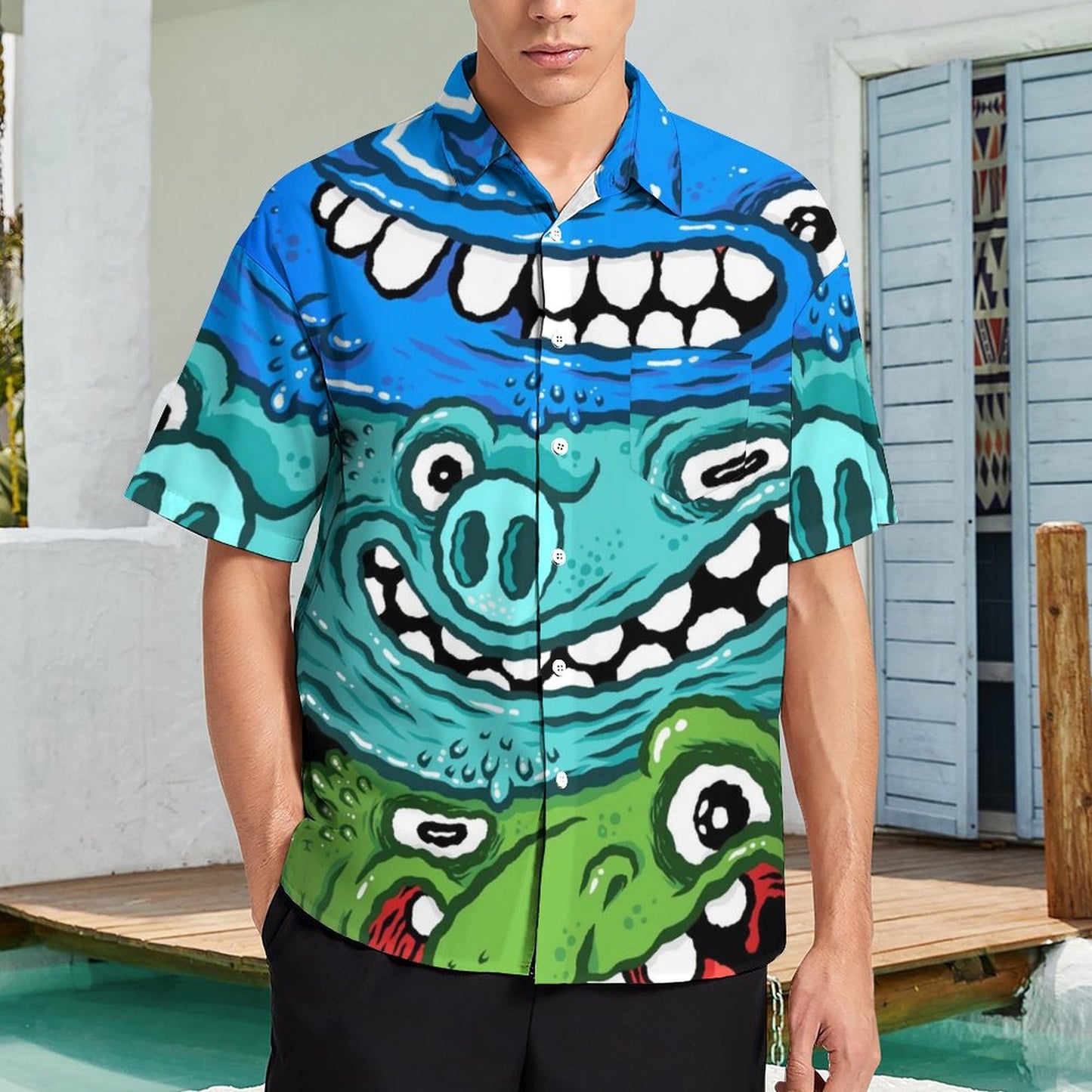 Men's Hawaiian Casual Short Sleeve Shirt 2306103695
