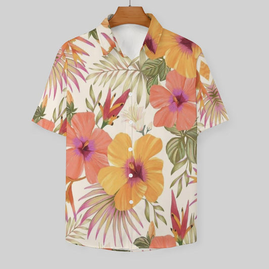 Men's Hawaiian Print Resort Shirt 2305101552
