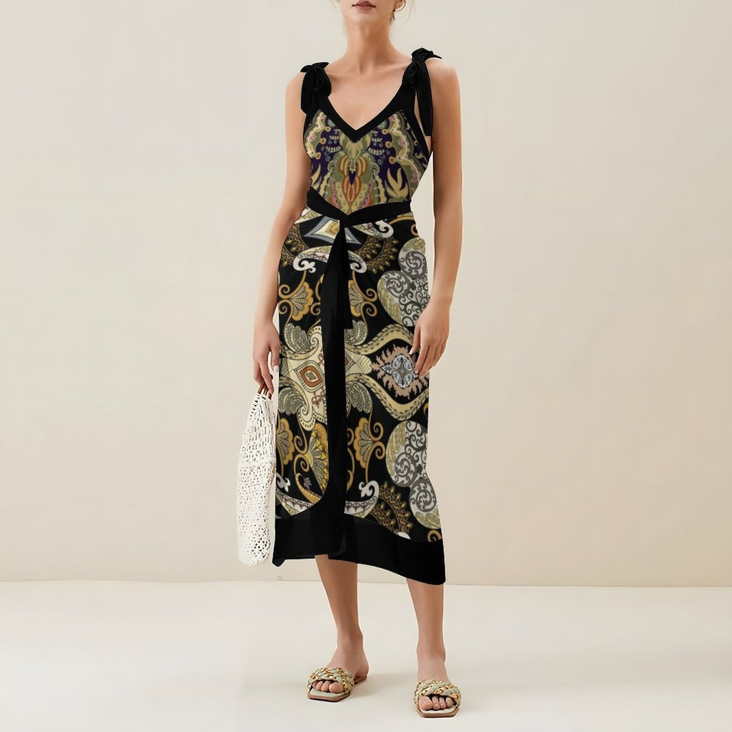 Casual Printed One-Piece Swimsuit And Cover Up 2305102661