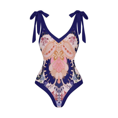 Casual Printed One Piece Swimsuit And Cover Up 2305105405
