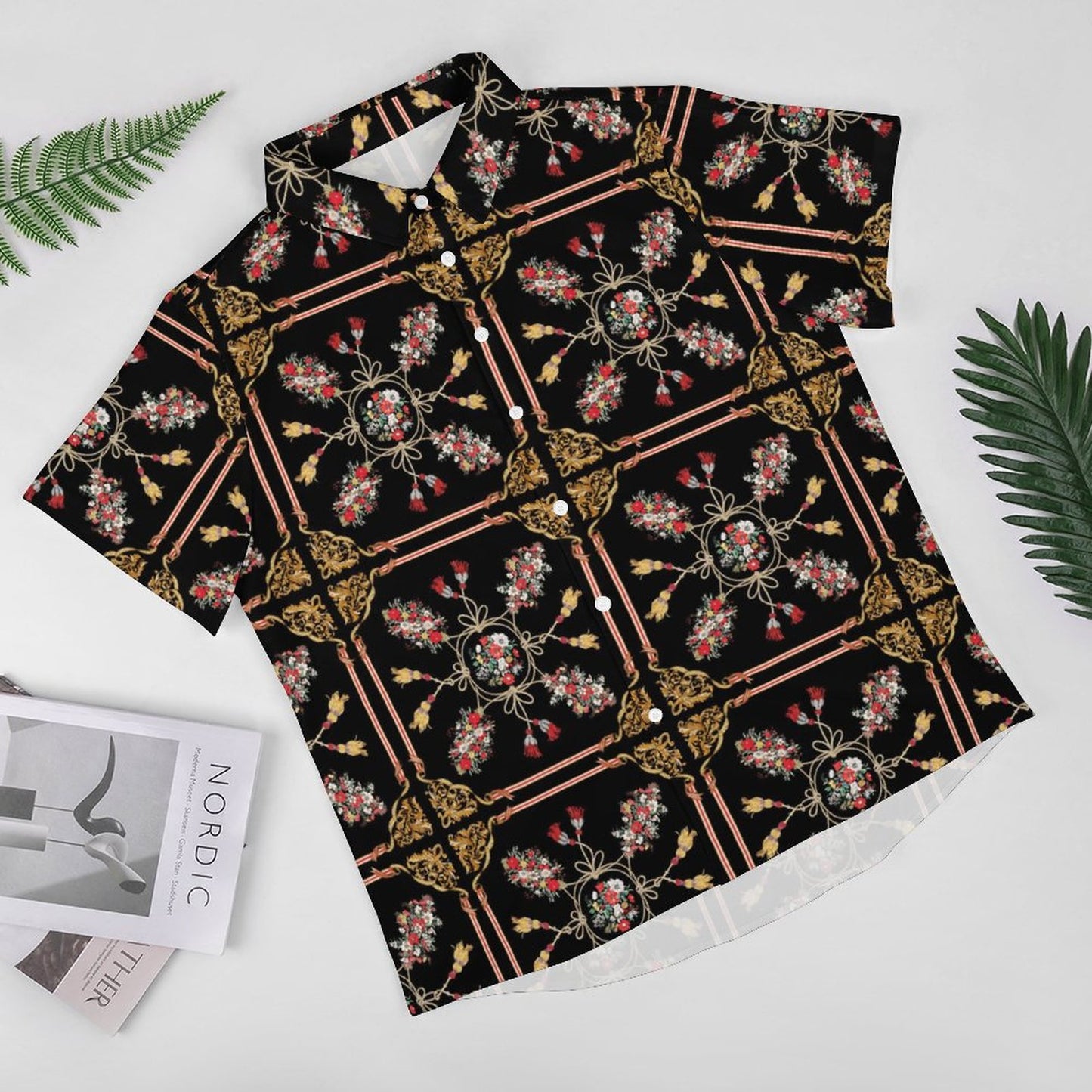 Men's Fashion Casual Printed Short Sleeve Shirts 2306100017