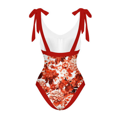 Casual Printed One-Piece Swimsuit And Cover Up 2305102664