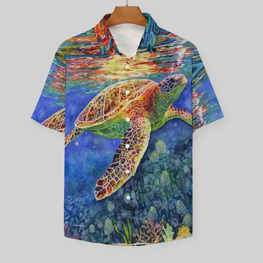Men's Hawaiian Print Resort Shirt 2305101676