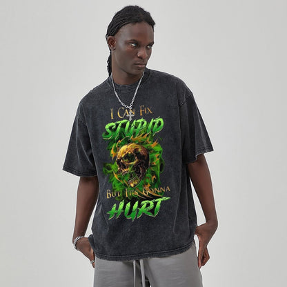 Unisex Vintage Solid Wash T-Shirts 2305104098