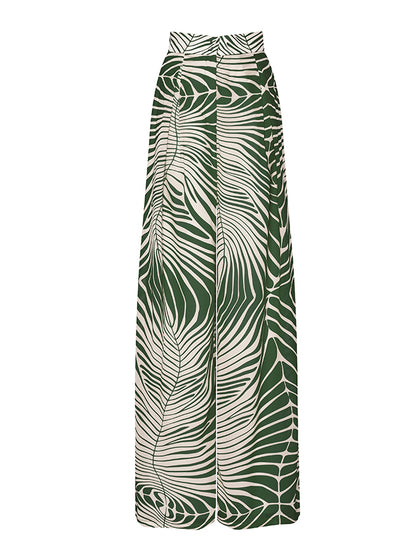 Vintage V-neck Printed Swimsuit and Cover-up