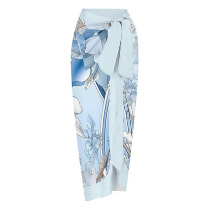 Casual Printed One Piece Swimsuit And Cover Up 2306103043