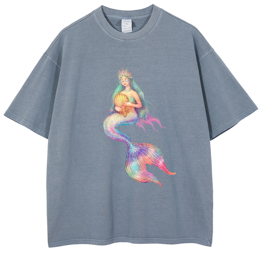 Mens Cotton Wash Solid T-Shirts Oversized Unisex Short Sleeve Streetwear Rap Hip Hop Basic Tee Tops