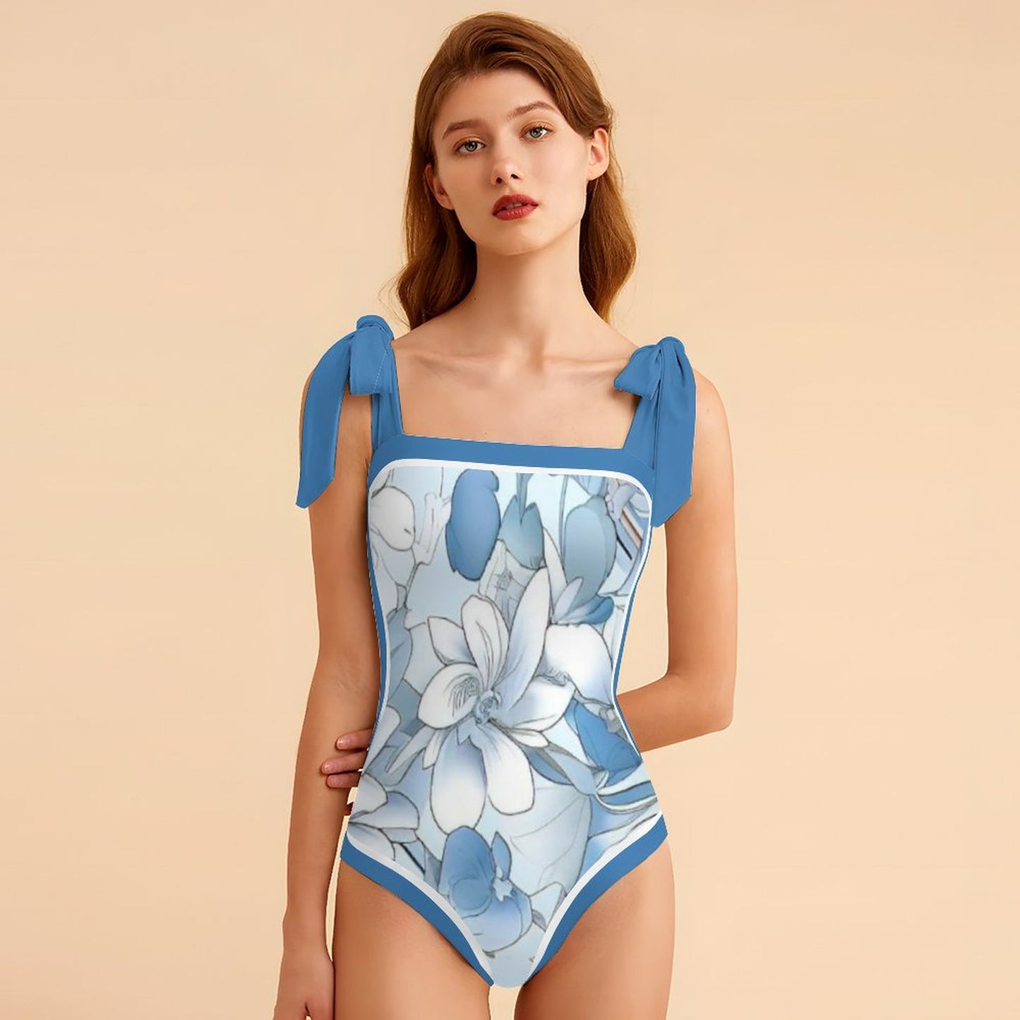 Fashion Printed One Piece Swimsuit And Cover Up 2306103045