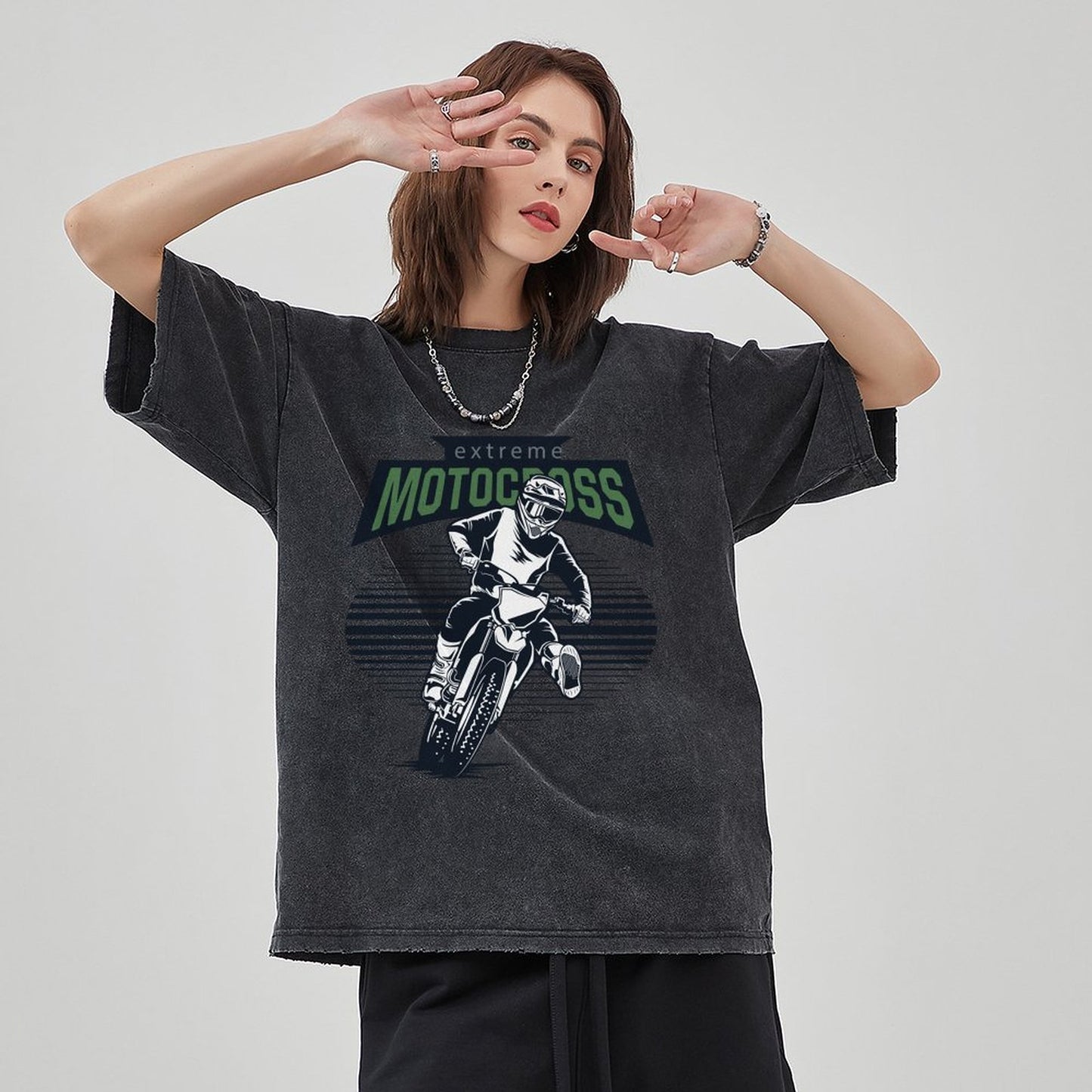 Unisex Vintage Solid Wash T-Shirts 2305102853