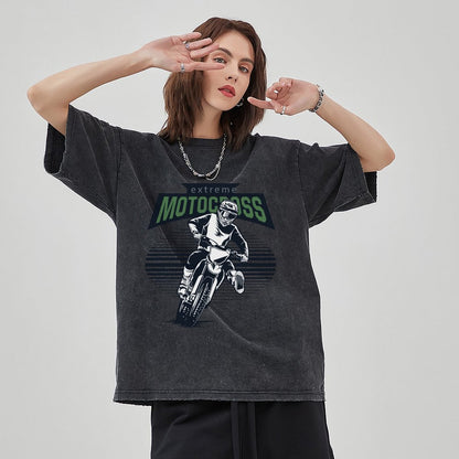 Unisex Vintage Solid Wash T-Shirts 2305102853