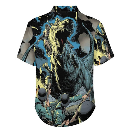 Men's T-Rex Print Vacation Hawaiian Shirt 2305106994