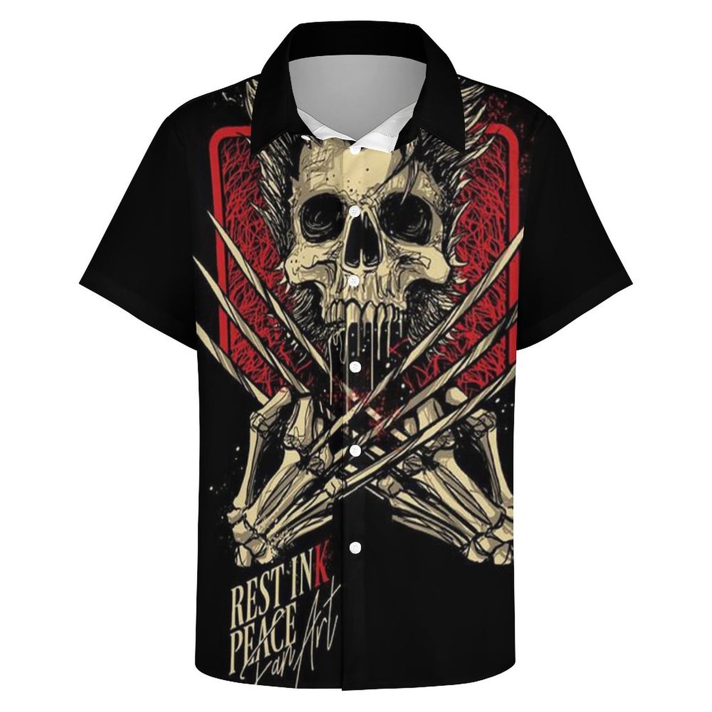 Men's Fashion Casual Printed Short Sleeve Shirts 2306105066