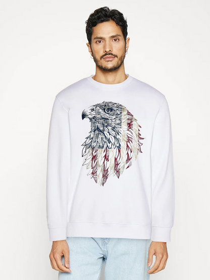 Unisex Round Neck Casual Printed Long Sleeve Sweatshirt
