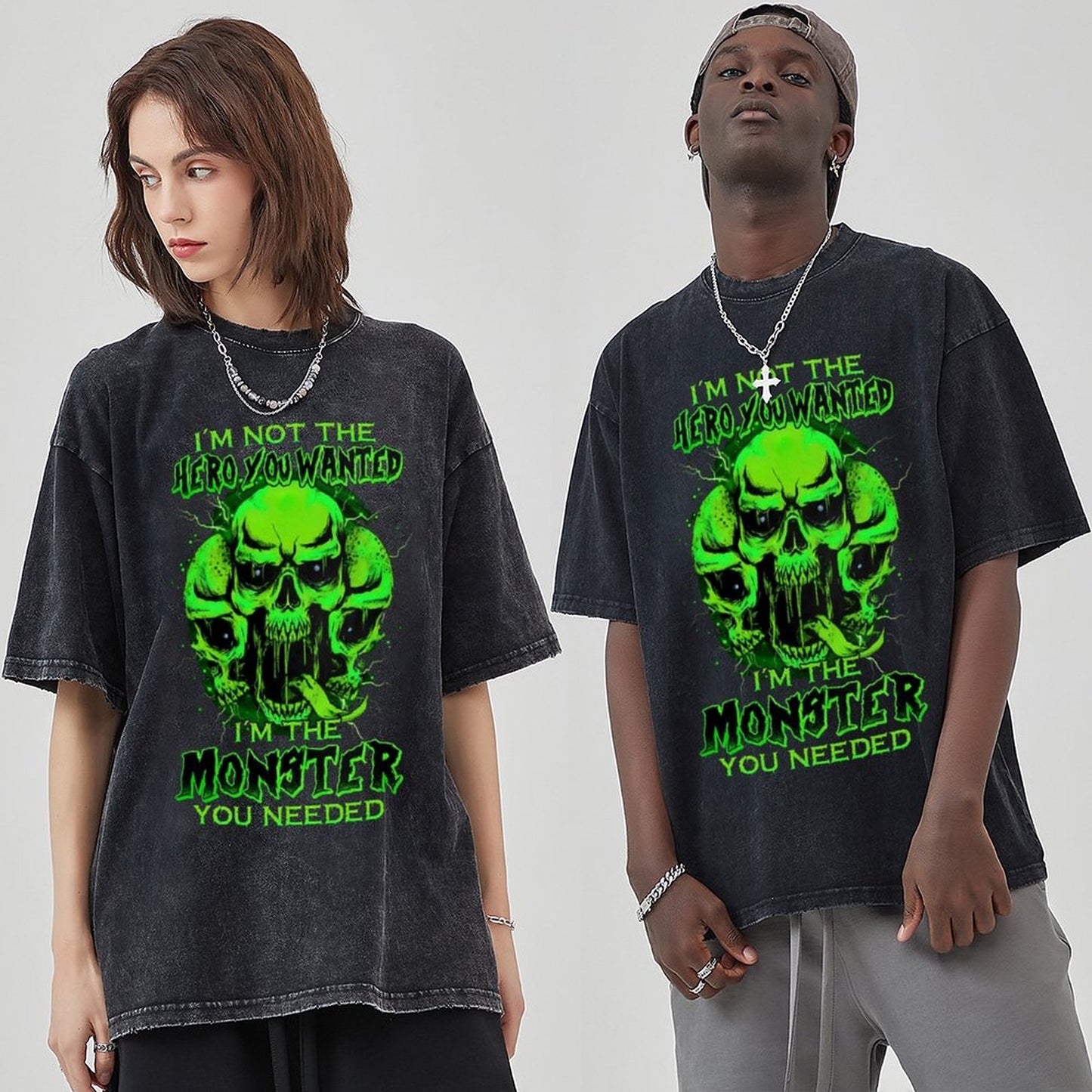 Unisex Vintage Solid Wash T-Shirts 2305104096