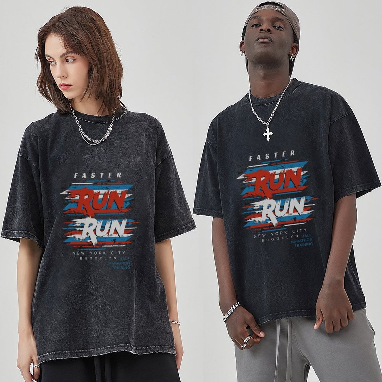 Unisex Vintage Solid Wash T-Shirts 2305102651