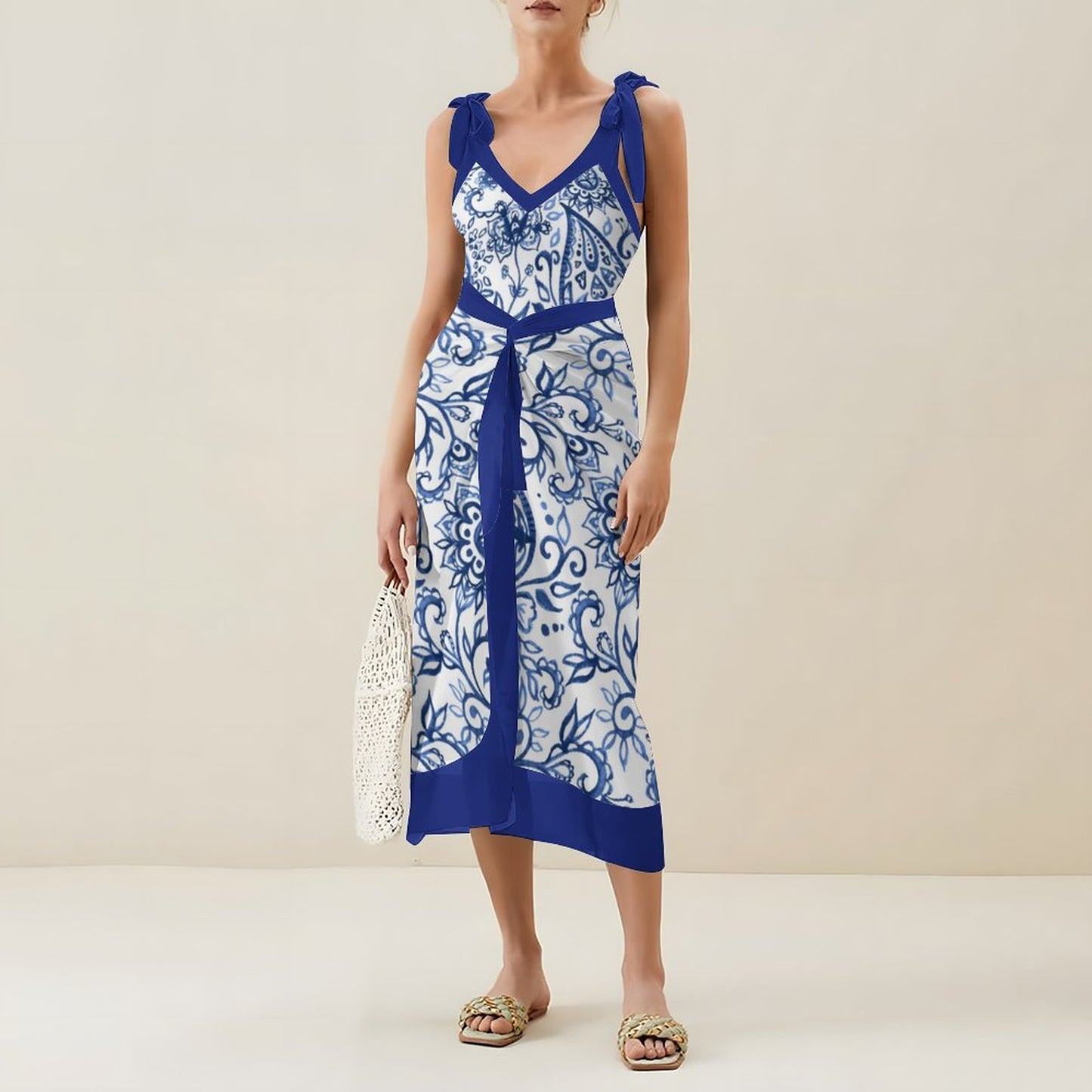 Casual Printed One-Piece Swimsuit And Cover Up 2305102392
