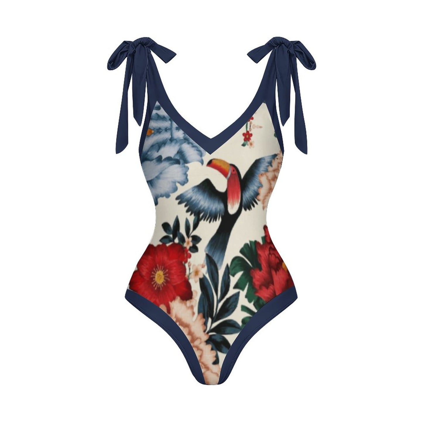 Casual Printed One-Piece Swimsuit And Cover Up 2305104408