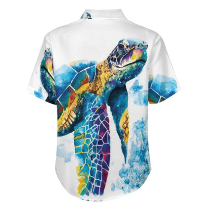 Men's Hawaiian Print Lapel Shirt 2304103196