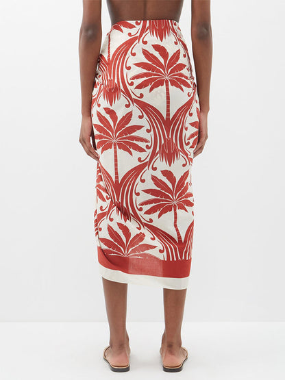 Vintage Fashion Print Beach Bikini and Cover Up