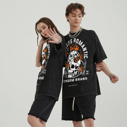 Unisex Vintage Solid Wash T-Shirts 2305101602