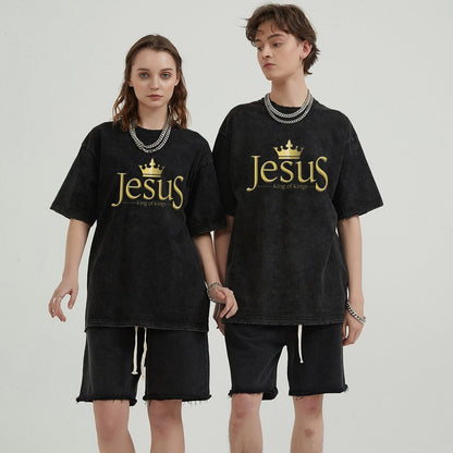 Unisex Vintage Solid Wash T-Shirts 2305103945
