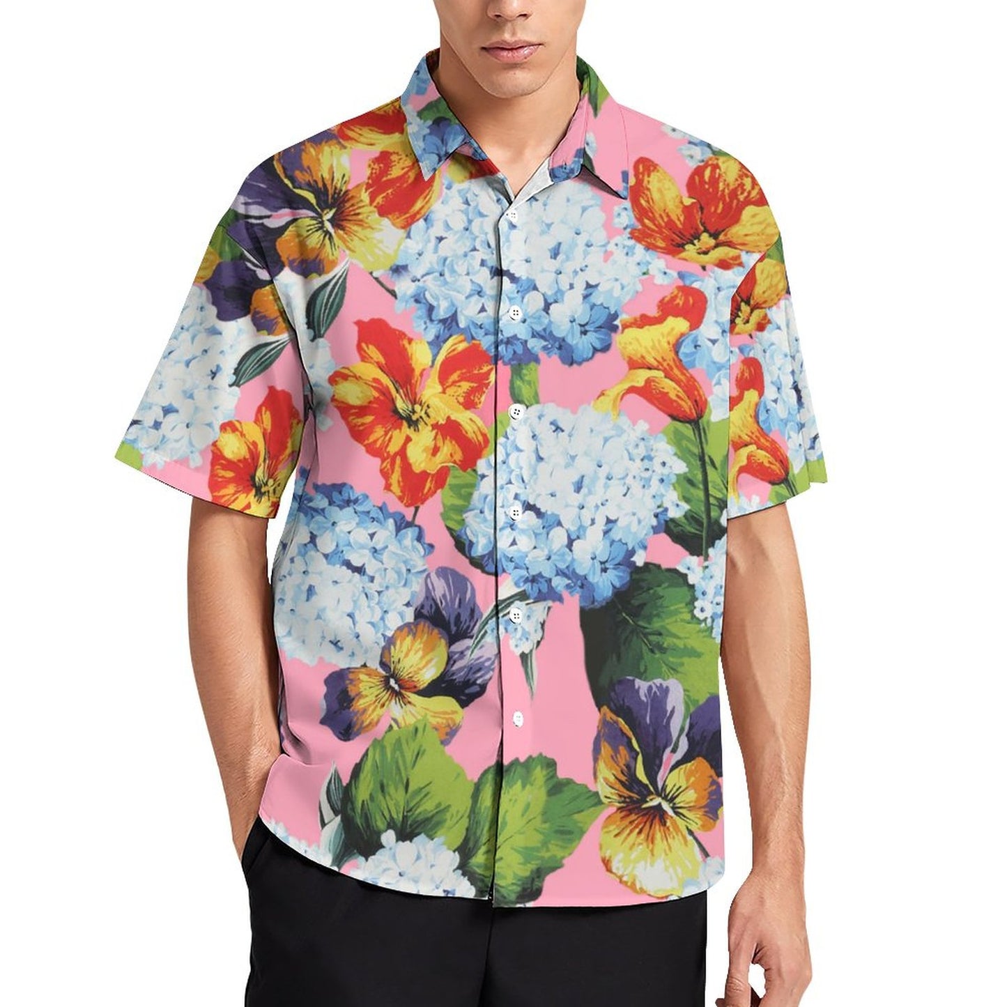 Men's Fashion Casual Printed Short Sleeve Shirts 2305107081